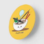 私は実質Phoです ラウンド壁時計 (傾斜)