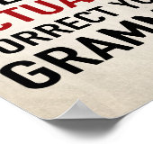 私は実際にあなたの文法を修正する – なし ポスター (角)