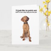 私は実際によいです(ずっとVizsla) -挨拶状 カード (黄色い花)