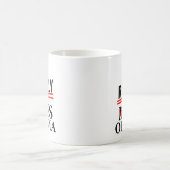 私は実際にオバマを恋しく思います! コーヒーマグカップ (中央)