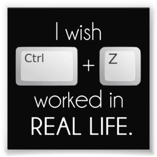私は実際に働くCtrl Zを望みます フォトプリント