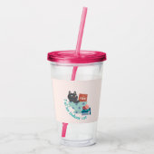 私は室内猫おもしろい アクリルタンブラー (裏面)