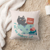私は室内猫おもしろい クッション (ブランケット)