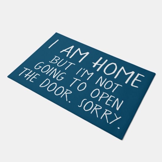 私は家ですが、失礼なドアを開けようとは思っていません ドアマット (アングル)