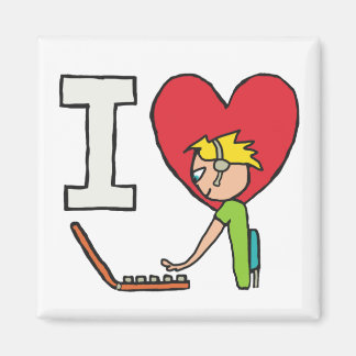 私は家で働くのが大好き マグネット