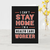 私は家にいることができない救急医療隊員救急車EMS おもしろい カード (黄色い花)