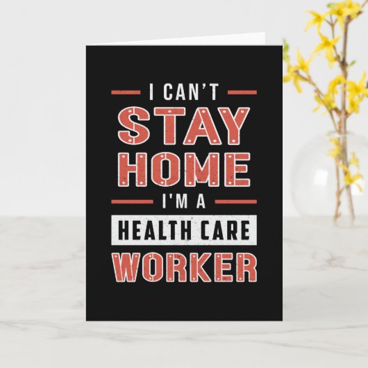 私は家にいることができない救急医療隊員救急車EMS おもしろい カード (黄色い花)