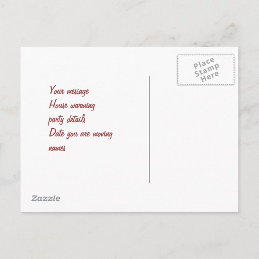 私は家のハガキを引っ越しカスタマイズている 案内ポストカード (裏面)