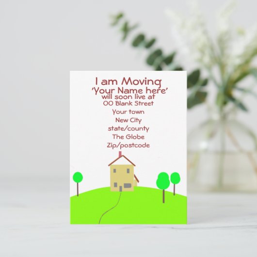 私は家のハガキを引っ越しカスタマイズている 案内ポストカード (スタンド正面)