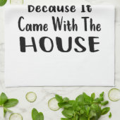 私は家の中だから台所しか来持っていない キッチンタオル (折り畳み)