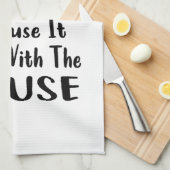 私は家の中だから台所しか来持っていない キッチンタオル (四つ折り)