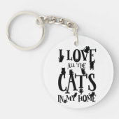 私は家の中の猫が全て好きだ キーホルダー (正面)
