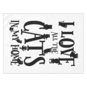 私は家の中の猫が全て好きだ テーブルクロス (正面(横))