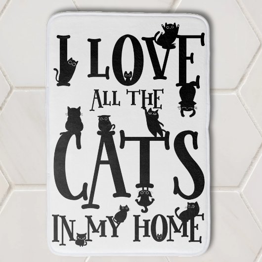 私は家の中の猫が大好き バスマット