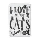 私は家の中の猫が大好き バスマット (正面縦)