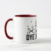 私は家庭の染料仕事の美容師で固定おもしろい マグカップ (左)