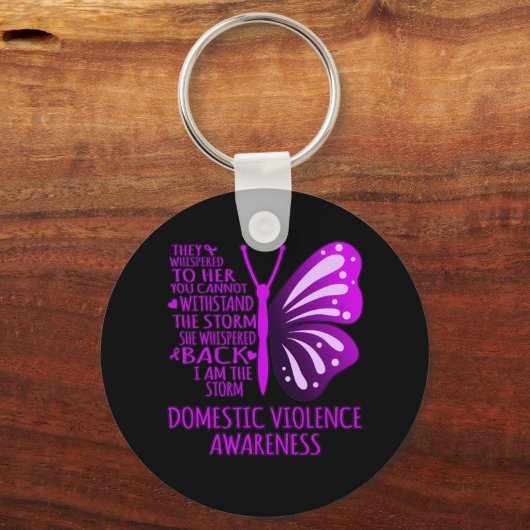 私は家庭内暴力認識度 キーホルダー (正面)