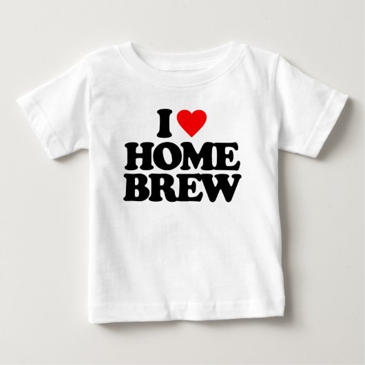 私は家庭醸造が大好き ベビーTシャツ (正面)