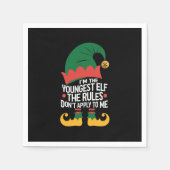 私は家族のクリスマスに最も若い小妖精や小人にマッチ スタンダードカクテルナプキン (正面)