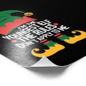 私は家族のクリスマスに最も若い小妖精や小人にマッチ フォトプリント            (角)