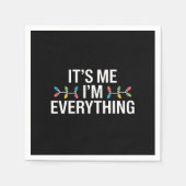 私は家族のクリスマスマッチングのすべてである スタンダードカクテルナプキン (正面)