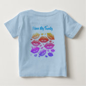 私は家族の幼児Tシャツが大好き ベビーTシャツ (裏面)