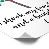 私は家族の木を振り、ナッツの束が落ちた ポスター (角)