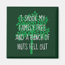 私は家族の木を振り、ナッツの束が落ちた