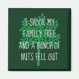 私は家族の木を振り、ナッツの束が落ちた マグネット