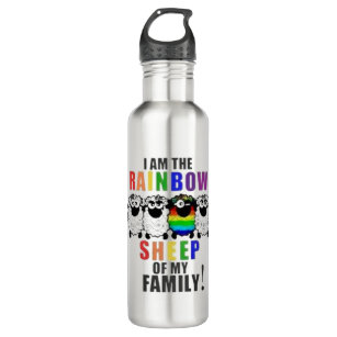 私は家族の水瓶の虹の羊だ ウォーターボトル