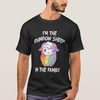 私は家族のLgbtの平等の中の虹の羊だ Tシャツ
