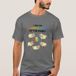 私は家族のLgbt Sheep Faのレインボー・ヒツジ Tシャツ