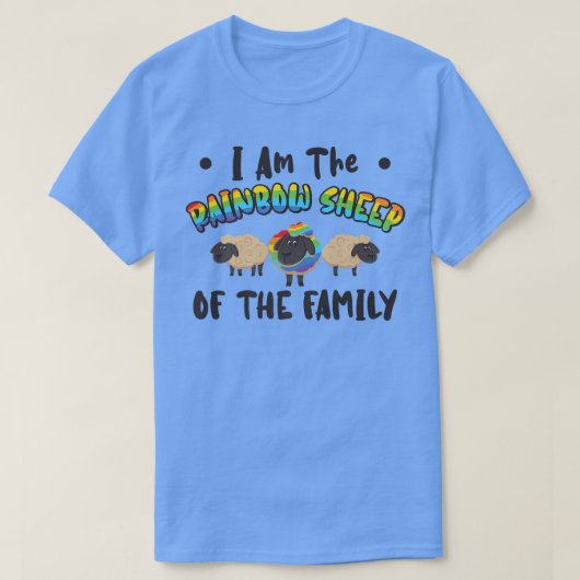 私は家族レズビアンゲイPrの虹の羊 Tシャツ (デザイン正面)