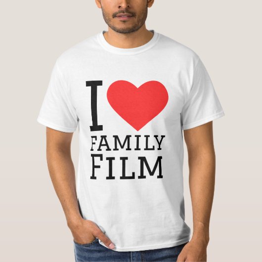 私は家族映画が大好きだ Tシャツ (正面)