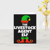 私は家畜エージェントのエルフ家族のクリスマスパジャマです カード (黄色い花)