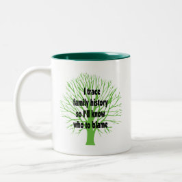 私は家系歴をたどります ツートーンマグカップ