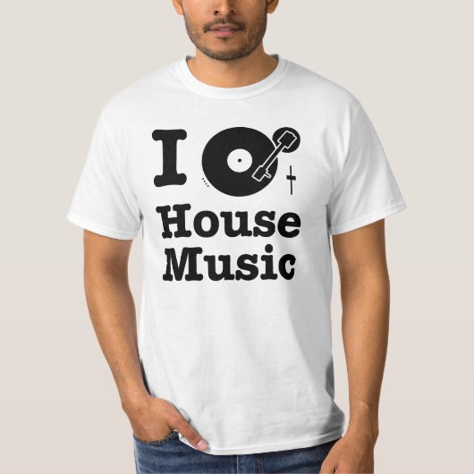 私は家音楽を回します Tシャツ (正面)