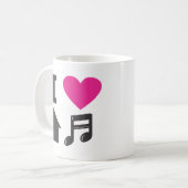 私は家音楽を愛します コーヒーマグカップ (正面左)