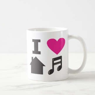 私は家音楽を愛します コーヒーマグカップ