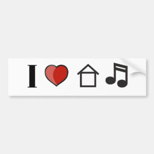 私は家音楽を愛します バンパーステッカー