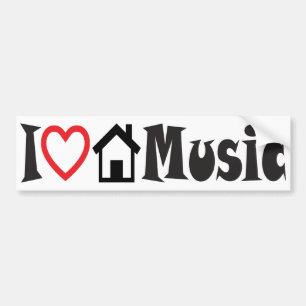 私は家音楽を愛します バンパーステッカー