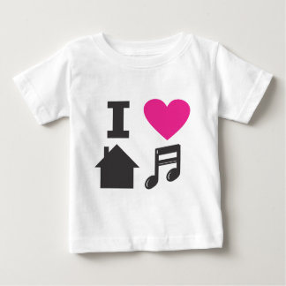 私は家音楽を愛します ベビーTシャツ