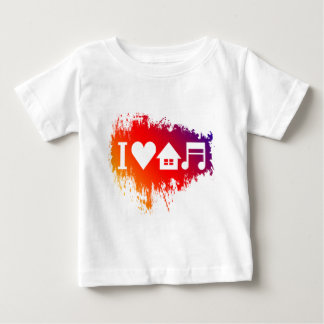 私は家音楽を愛します ベビーTシャツ