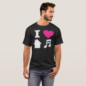 私は家音楽を愛します Tシャツ (正面フル)