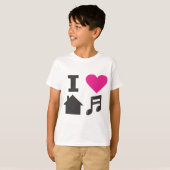 私は家音楽を愛します Tシャツ (正面フル)