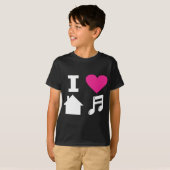 私は家音楽を愛します Tシャツ (正面フル)