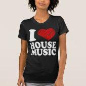 私は家音楽ハートの芸術のカッコいいをリミックスします02 Tシャツを愛します Tシャツ (正面)