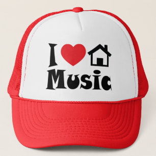 私は家音楽帽子を愛します キャップ