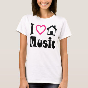 私は家音楽Tシャツライトを愛します Tシャツ