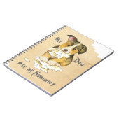 私は宿題をウェルシュコーギー食べで壊した ノートブック (左側)